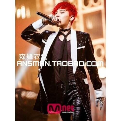 S-5xl Men Fashion Slim Dj Singer Concert Black White Sequins Bright Long Suit Costumes Clothing Formal Dress