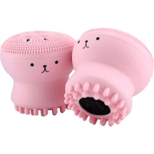 Silicone Octopus Shape Face Cleansing Brush Soft Deep Cleansing Brush Exfoliator Cleanser Pore Clean Beauty Washing Brush