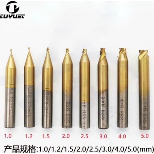 Titanium Plate twisted 1.0/1.2/1.5/2/2.5/3.0/4.0/5.0MM Milling Cutter Guide Pins for Vertical Automatic Key Cutting Machine