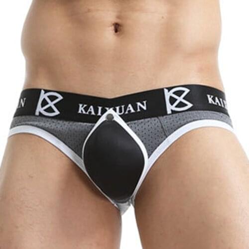 Mens Sexy Low Rise Stretchy Briefs Breathable U-Bulge Cup Pouch Underwear Mens Thong U Convex Cup Mesh Mens Underwear