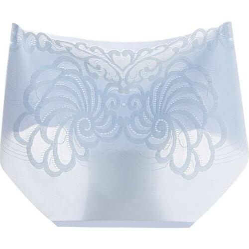 Butterfly Hollow Panties Women Ice Silk Solid High-Rise Physiological Underpants Breathable Briefs Female Casual Lingerie A30