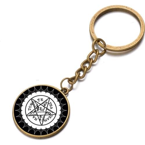 Japan anime Black Butler Keychain Glass Dome Key Chain Bag Charm necklace Bronze Silver black Keyring Holder Kids boys girl Gift
