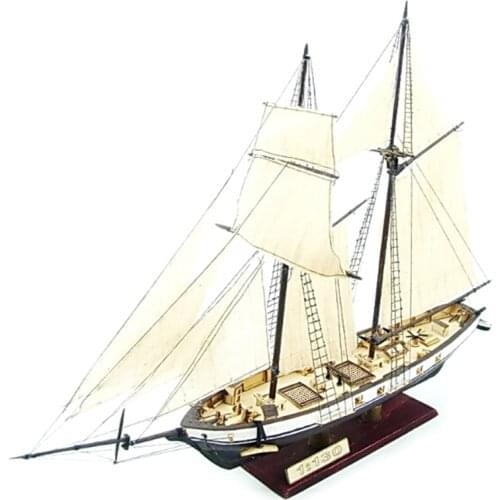 1:130 Sailing DIY Ship Assembly Model Classical Wooden Boat Decoration Wood