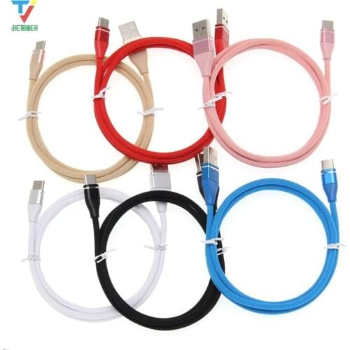 300pcs/lot High-quality Type-c micro usb 5pin 8pin Braided Meteor Fabric Cloth USB data Cable for iphone huawei xiaomi wholesale