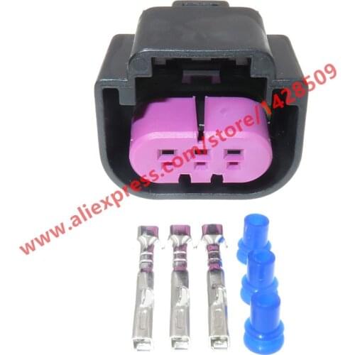 5 Sets 3 Pin Auto Crankshaft Position Sensor Plug Waterproof Automotive Knock Sensor Harness Connector For BUICK