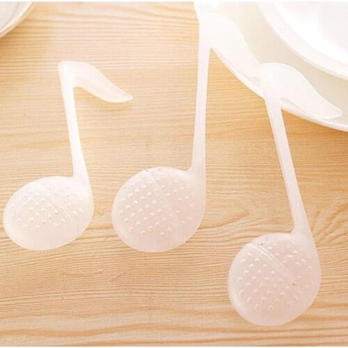 Music Note Shape Tea Strainers Cute Useful Tea Infuser Tea Leaf Strainer Filter Diffuser Plastic Tea Spoon Filter Kitchen Tools