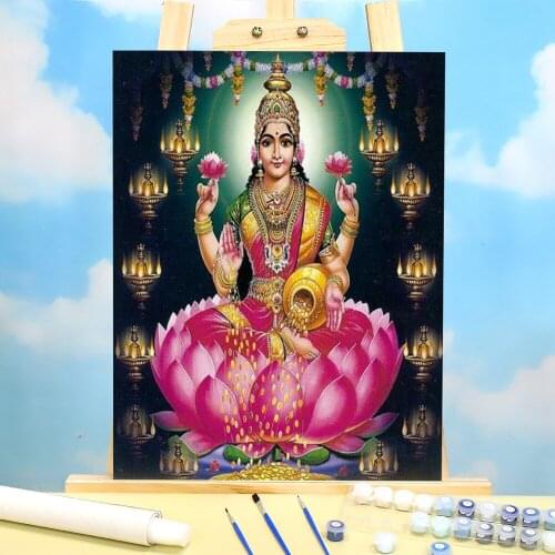 Buddha India Ganesha Coloring By Numbers Painting Complete Kit Oil Paints 50*70 Paiting By Numbers Handmade Crafts Drawing