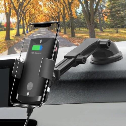 C19 Fast Wireless Car Charger Infrared Sensor Auto Clamp Mobile Phone Bracket For IPhone 11/11 Pro /max /XR/X/8 Galaxy S10/S10