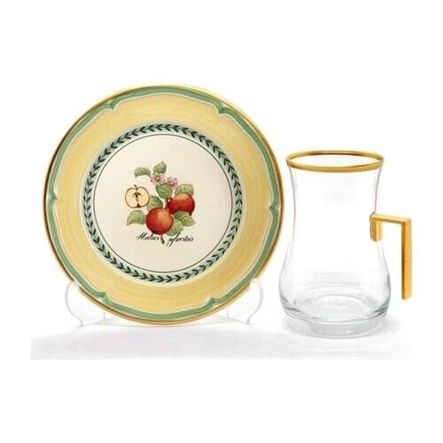 Drop Handles Tea Set 12 pieces Apple