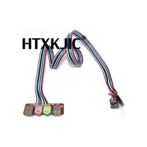 2 USB PC Computer Case 7.8cm Front Panel USB Audio Port Mic usb sata cable usb riser card rj45 connector dvi-d vga dual psu