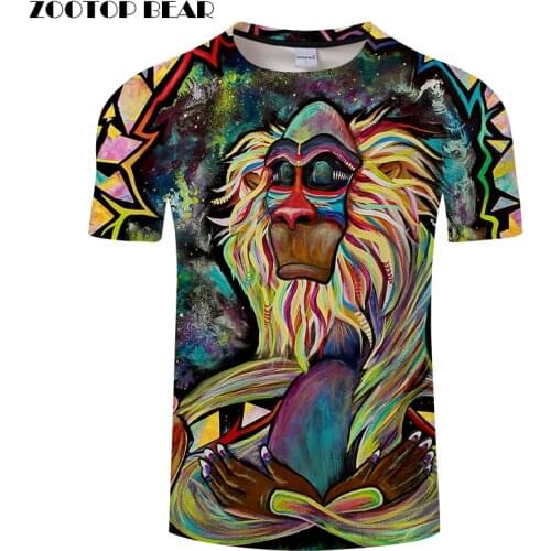 Meditating Rafiki 3D Print t shirt Skull Men Women tshirts Summer Funny Short Sleeve O-neck Tops&Tees 2018 Drop Ship ZOOTOP BEAR