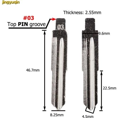Jingyuqin 10pcs KD Flip Remote Car Key Blade NO.03 39 40 71 105 106 HU43/100 For Chevrolet Cruze SPrak Aveo Camaro Equinox Opel