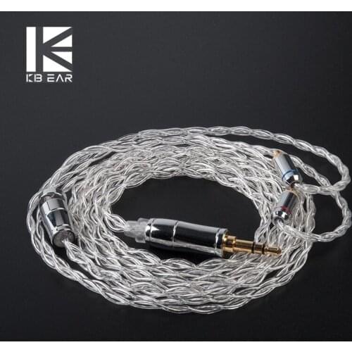 KBEAR Limpid 4 Core 4N 99% Purity Silver Balance Earphone Cable 3.5 2.5 4.4MM QDC MMCX 2Pin TFZ Universal Cable For Headphone