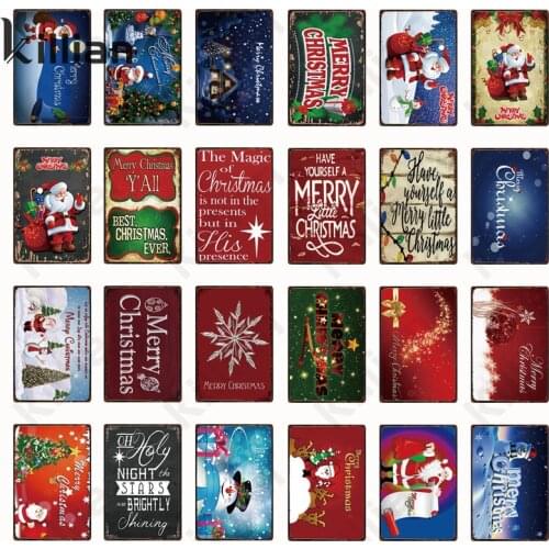 Season Limited Snowman Metal Poster Retro Christmas Metal Plate Modern Bedroom Living Room Shop Wall Metal Plaque Decoration