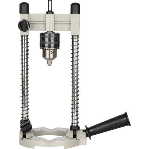 Multi-Angle Electric Drill Bracket Drill Guide Adjustable Aluminum Alloy Drill Locator With Chuck Woodworking Drill Assist Tool