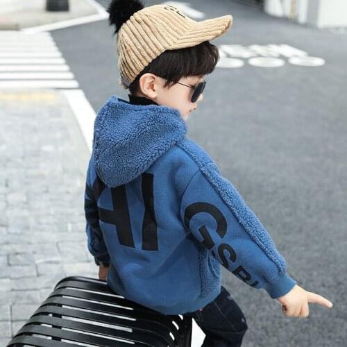 Trendy Childrens Plush Coat Plush Boys Deerskin Cashmere Lamb Fur Early Winter Fur Integrated Autumn and Winter
