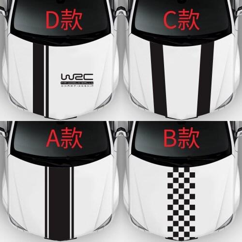 Chunmu Customization WRC Stripe Car Covers Vinyl Racing Sports Decal Head Car Sticker for Ford focus Cruze Renault Accessories