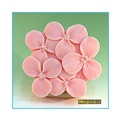 Wholesale 3D Flowers Handmade Soap Silicone Mold Chocolate Silicon Mould Resin Candle Molds Form of Cake Polymer Clay Tools