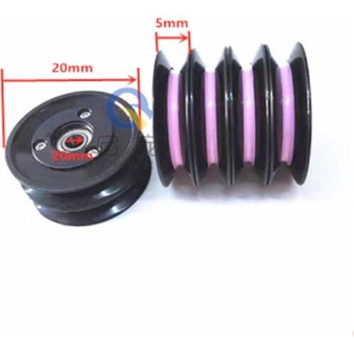 Qipang 1001 Plastic and ceramic cable guide wheel with V groove Ugroove