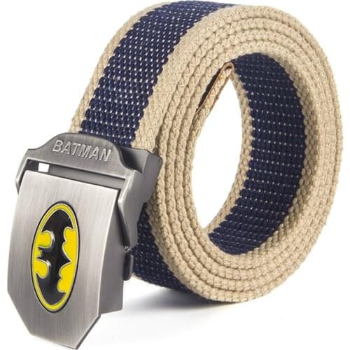 Unisex Bat Canvas Tactical Belt High Quality Military Belts For Mens & Women Luxury Jeans Belt 6 Colors 110cm