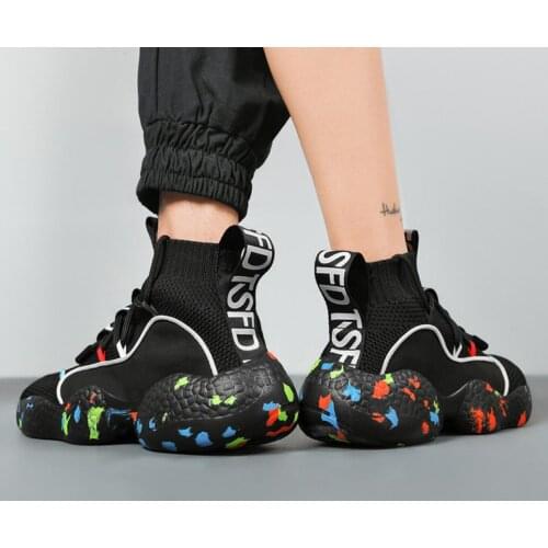 Luxury designer socks shoes men plus velvet casual couple shoes camouflage thick-soled high-top shoes winter mens cotton shoes