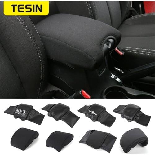 TESIN Stowing Tidying for Wrangler 11-17 Car Armrest Storage Box Pad Cover Accessories for Jeep Wrangler JK 2007 2008 2009 2010