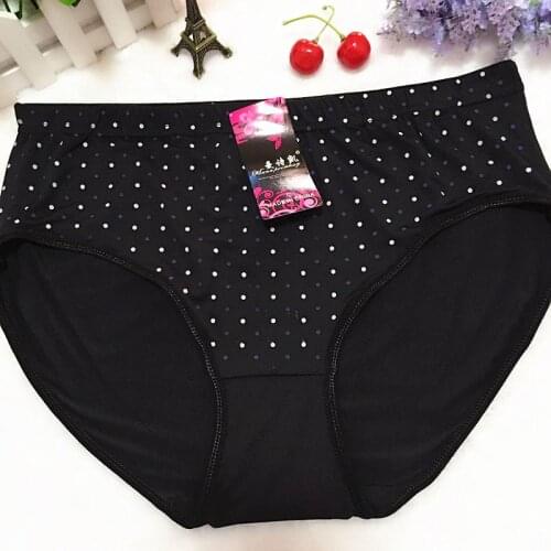 Cheap wholesale 10Pcs/lot Modal Dot High Waist Underwears Women Panties Plus Size 6XL Big Size Sexy lingeries womens briefs