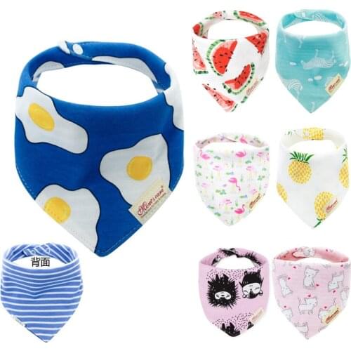 Y117-1 free shipping infant boy girl triangular bandage double sides of pure cotton baby Bib high quality baby burp cloth