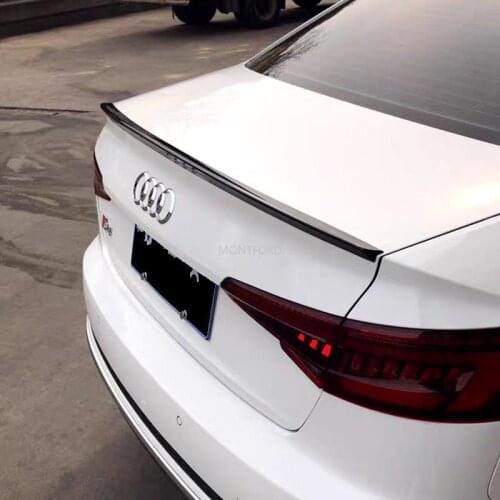 For Audi A4 S4 2017 2018 2019 2020 2021 Car Decoration ABS Plastic Unpainted Primer Color Rear Trunk Spoiler