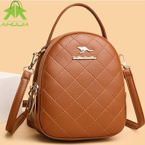 Fashion Lozenge Shoulder Bags for Women Designer High Quality Small Messenger Bag 2021 Luxurious New Pu Leather Female Backpack