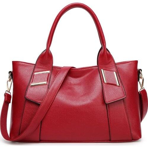 Womens Leather Bags New High Quality Bag Casual Fashion Ladies Handbags Solid Color Messenger Shoulder Bag Purses and Handbags