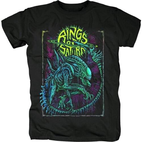 19 Designs Rings Of Saturn Alien Band Rock Brand Shirt Hardrock Heavy Thrash Metal Deathcore 100%Cotton Tee Camiseta Streetwear