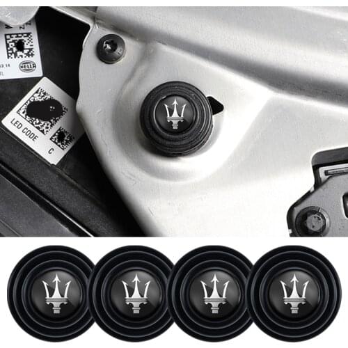 4Pcs Car Door Hood Trunk Sound Shockproof Buffer Stickers For Maserati Ghibli President Levante MC20 MC12 GranCabrio GranTurismo