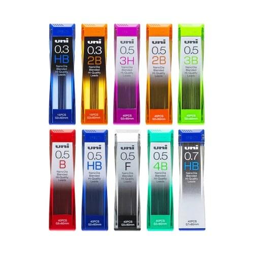 4 Tubes UNI 202ND 0.3/0.5/0.7/0.9 mm Mechanical pencil leads HB/2B/B office & school stationery supplies