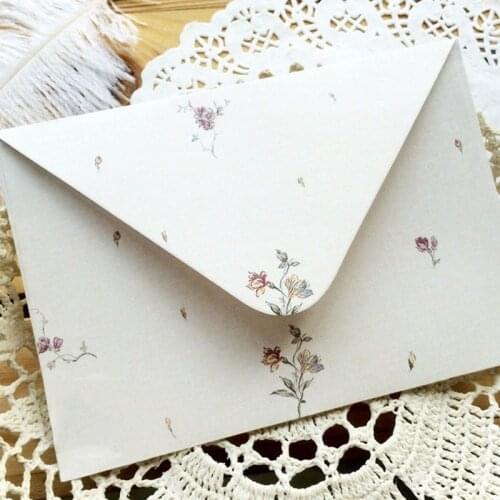 50pcs wholesale envelope Retro Light red rose elegant Envelope Floral Gift Multifunction School And Office Supplier 16*11CM