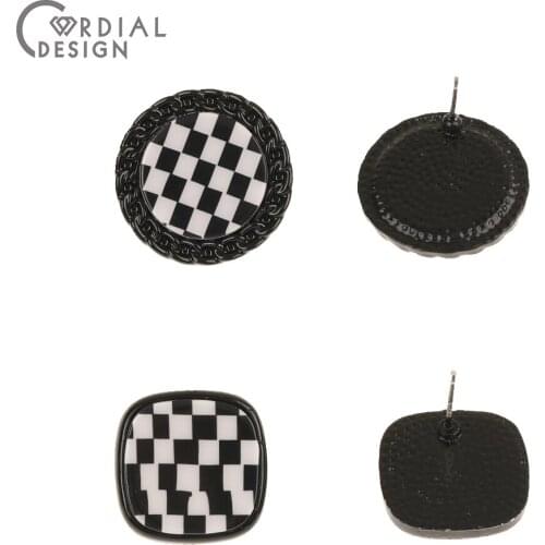 Cordial Design 50Pcs Earrings Stud/Jewelry Accessories/Resin Effect/Geometry Shape/Jewelry Findings & Components/DIY Making