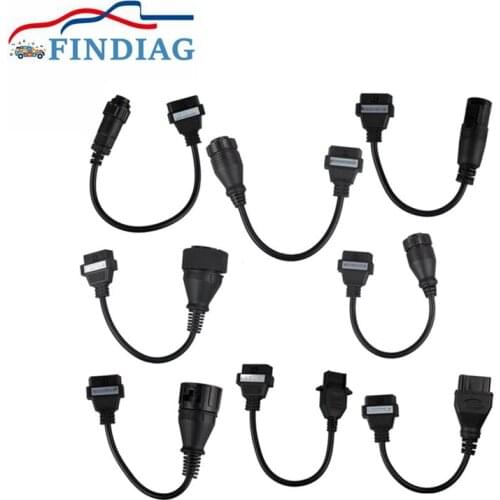 8pcs OBD2 Trucks Cables Connect Trucks Diagnostic Interface Cables OBD OBD2 Trucks Adapter Tool Extension Cables