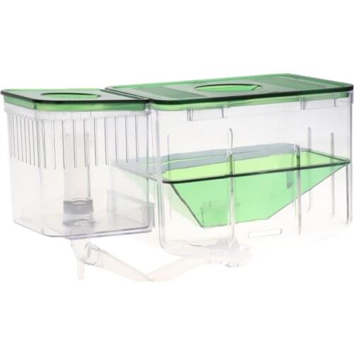 Fish Tank Aquarium Guppy Double Breeding Breeder Rearing Trap Box Hatchery Gift