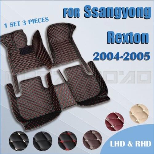 Car floor mats for Ssangyong Rexton 2004 2005 Custom auto foot Pads automobile carpet cover