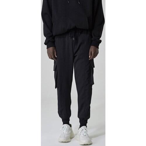 Corset pants mens pants spring and summer 2021 new loose tooling small leg sports pants fashion brand black corset pants