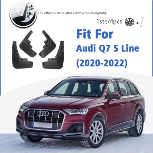 Mudguard For Audi Q7 2019 2020 2021 SQ7 M4 Front Rear 4pcs Mudflaps Mudguards Car Accessories Auto Styline Splash Guard Fender