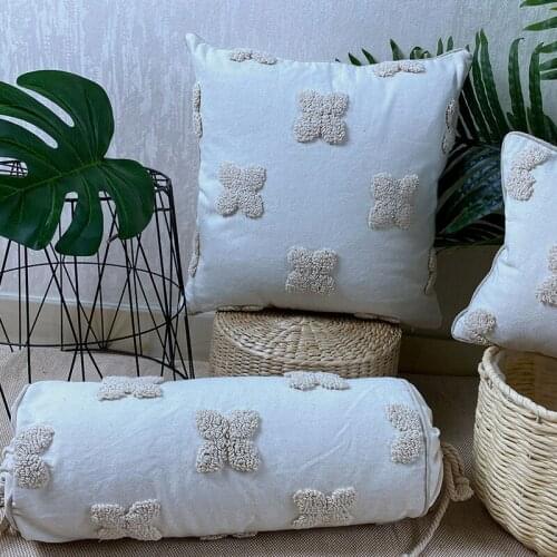 Cushion Cover 30x50/45x45cm Nordic Style Loop Pillow Case For Home Decoration Netural Living Room Bedroom MT14