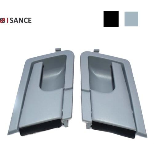 ISANCE Black / Grey Interior Inside Inner Door Handle Front Left + Right For VW Volkswagen Transporter Caravelle T4 EuroVan