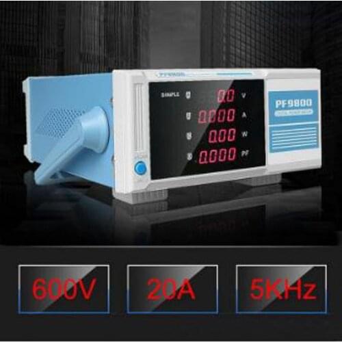 Digital Power Meter PF9800 Intelligent Power Tester 600V 20A Bandwidth 5KHz Electrical Parameter Measuring Instrument