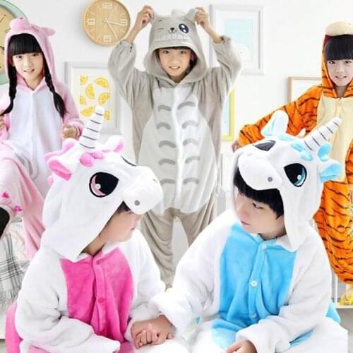 Dinosaur Kigurumi Costume Tiger Cosplay Children Pajamas Giraffe Animal Dog Halloween Unicorn Penguin