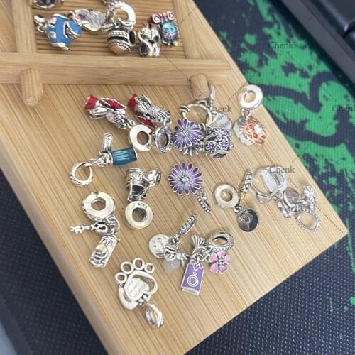 799319C01 Two-tone Wedding Rings Dangle Charm 925 original bracelet charms for bracelet making designer