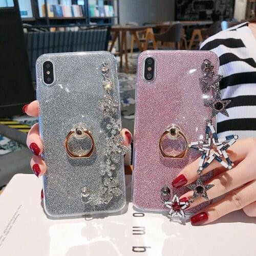 Gliiter P smart Plus 2019 Cases For Huawei P30 Lite P20 Pro P10 Plus Enjoy 7S P9 Lite Mini P8 Lite 2017 Ring Bracelet Cover
