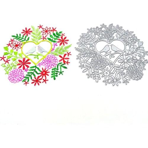 Julyarts Flower Lace Heart Stencils for DIY Scrapbooking Die For Scrapbooking Practice Hands-on DIY Album Card Craft Decoration