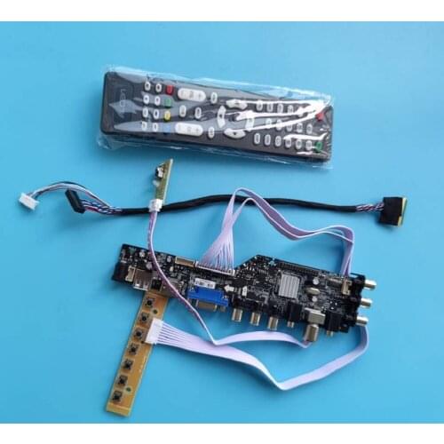 Kit For LTN145AT01 remote 1366X768 Signal controller board digital 14.5" TV LVDS USB HDMI VGA AV LED DVB-T DVB-T2 40pin