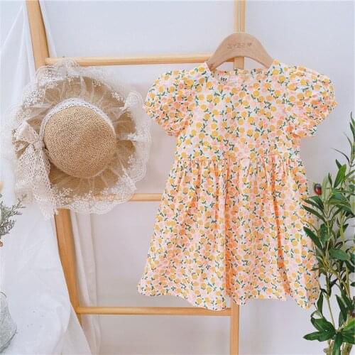 Mihkalev 2Colours Baby Girl 2021 Summer Dress 2-7Year Children Princess Dresses Kids Clothes Girls Ruffles Beach Dress